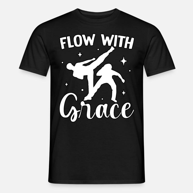 Mit Anmut fließen - Männer T-Shirt - Schwarz