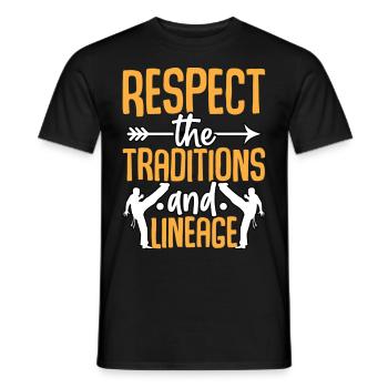Respektieren Sie die Traditionen und die Abstammung - Männer T-Shirt - Schwarz - Vorne - AI Model Male 178 light (178cm)