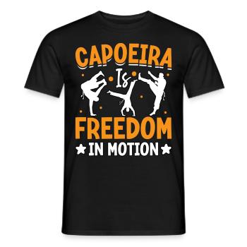 Capoeira is freedom in motion - Men's T-Shirt - black - Front - AI Model Male 178 light (178cm)