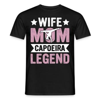 Ehefrau Mama Capoeira Legende - Männer T-Shirt - Schwarz - Vorne - AI Model Male 178 light (178cm)