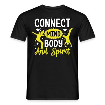 Verbinden Sie Geist, Körper und Seele - Männer T-Shirt - Schwarz - Vorne - AI Model Male 178 light (178cm)