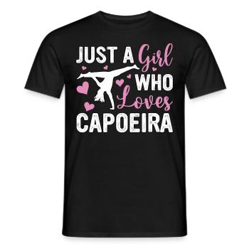 Just a Girl who loves Capoeira - Men's T-Shirt - black - Front - AI Model Male 178 light (178cm)