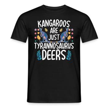 Les kangourous ne sont que des cerfs tyrannosaures Funny Kä - T-shirt homme - noir - Devant - AI Model Male 178 light (178cm)