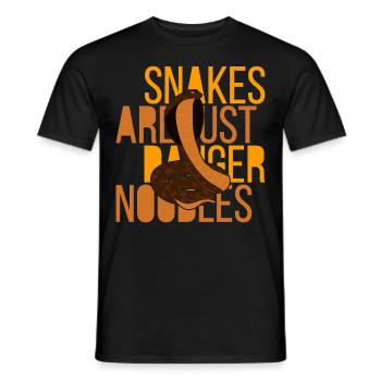 Les serpents ne sont que des nouilles de danger Les serpents sont un danger n - T-shirt homme - noir - Devant - AI Model Male 178 light (178cm)