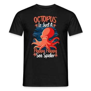 Octopus Is Just A Floppy Floppy Sea Spider Octopus - Men's T-Shirt - black - Front - AI Model Male 178 light (178cm)