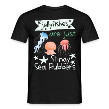 Les méduses ne sont que des gommes de mer avares Drôle de torture - T-shirt homme - noir - Devant - AI Model Male 178 light (178cm)
