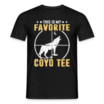 Coyote Hunt Coyote Hunter Yote - Men's T-Shirt - black - Front - AI Model Male 178 light (178cm)