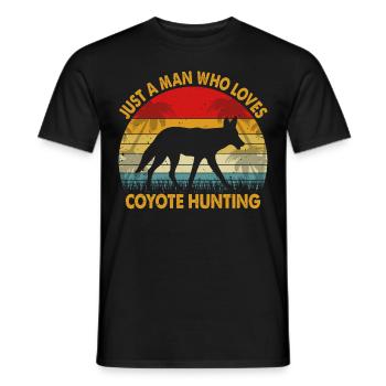 Coyote Hunter Yote - Men's T-Shirt - black - Front - AI Model Male 178 light (178cm)