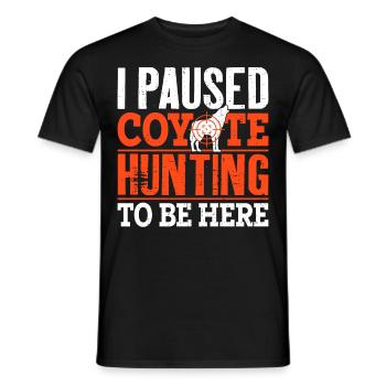 Coyote Hunter Yote - Men's T-Shirt - black - Front - AI Model Male 178 light (178cm)