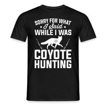 Coyote Hunter Yote - Men's T-Shirt - black - Front - AI Model Male 178 light (178cm)