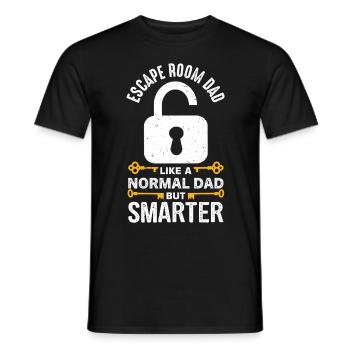 Funny Escape Room Saying - Men's T-Shirt - black - Front - AI Model Male 178 light (178cm)