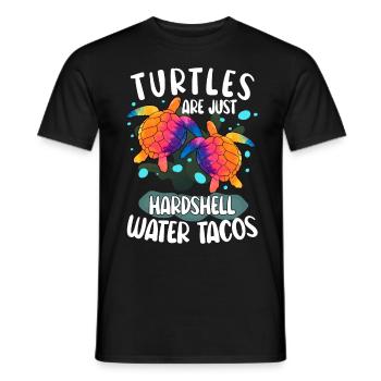 Les tortues ne sont que des tacos d’eau à carapace dure Tortues Wat - T-shirt homme - noir - Devant - AI Model Male 178 light (178cm)