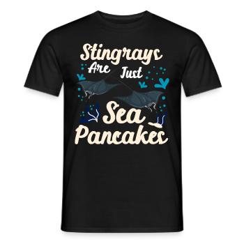 Stingrays Are Just Sea Pancakes Stingrays Are Sea - Men's T-Shirt - black - Front - AI Model Male 178 light (178cm)