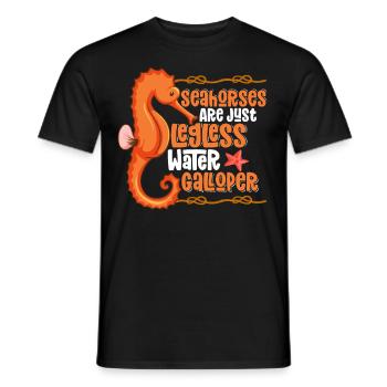 Seepferdchen sind nur beinlose Wassergalopper Seep - Männer T-Shirt - Schwarz - Vorne - AI Model Male 178 light (178cm)