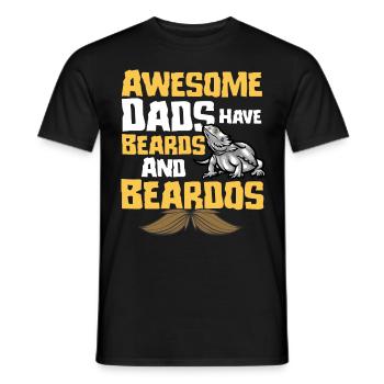 Drôle de papa dragon barbu - T-shirt homme - noir - Devant - AI Model Male 178 light (178cm)