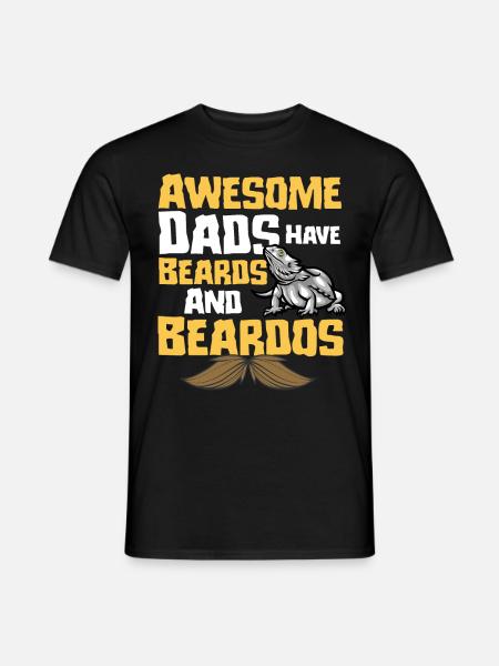 Funny bearded dragon dad - Men's T-Shirt - black