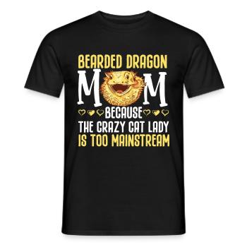 Bearded Dragon Mama Beardie - Men's T-Shirt - black - Front - AI Model Male 178 light (178cm)
