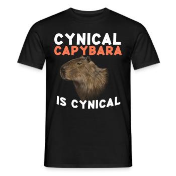 Capybara Capy - T-shirt homme - noir - Devant - AI Model Male 178 light (178cm)