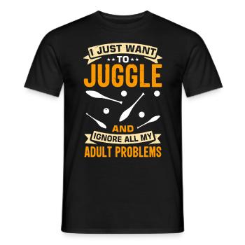 Drôle de dicton de jonglerie - T-shirt homme - noir - Devant - AI Model Male 178 light (178cm)
