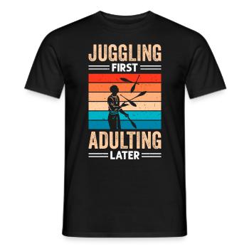 Witziger Jonglieren Spruch - Männer T-Shirt - Schwarz - Vorne - AI Model Male 178 light (178cm)
