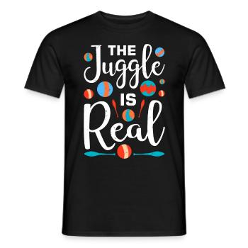 Drôle de dicton de jonglerie - T-shirt homme - noir - Devant - AI Model Male 178 light (178cm)