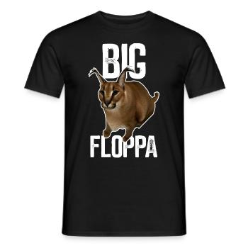 Big Floppa Karakal Cat Meme - Men's T-Shirt - black - Front - AI Model Male 178 light (178cm)