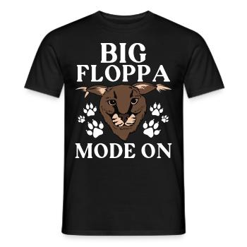 Mode Big floppa sur le mème du chat caracal - T-shirt homme - noir - Devant - AI Model Male 178 light (178cm)