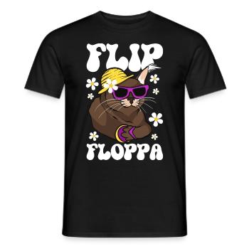 Big Floppa Karakal Cat Meme - Men's T-Shirt - black - Front - AI Model Male 178 light (178cm)