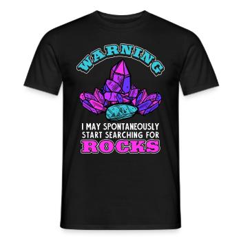 Rock Hunting Mineral - Men's T-Shirt - black - Front - AI Model Male 178 light (178cm)