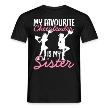 Cheerleading Cheer Squad's favorite cheerleader is - Men's T-Shirt - black - Front - AI Model Male 178 light (178cm)