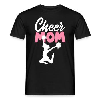 Cheer Mom Cheerleading Cheerleader Cheer Squad - Men's T-Shirt - black - Front - AI Model Male 178 light (178cm)