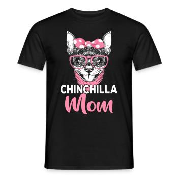 Chinchilla Mom Funny Pet Owner - Men's T-Shirt - black - Front - AI Model Male 178 light (178cm)