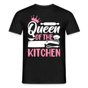 Chef Cooking Woman Queen of the Kitchen - Men's T-Shirt - black - Front - AI Model Male 178 light (178cm)