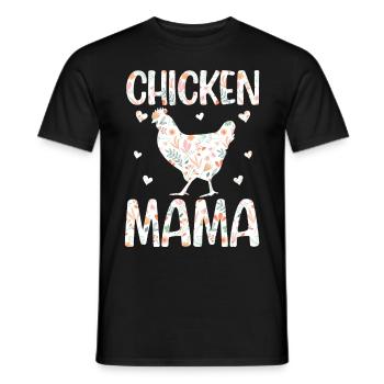 Chicken Mom Chicken Mom Farm Animal - Men's T-Shirt - black - Front - AI Model Male 178 light (178cm)