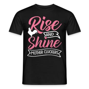 Lustige Hühnerstall Bauernhof Tier Aufstieg Glanz - Männer T-Shirt - Schwarz - Vorne - AI Model Male 178 light (178cm)