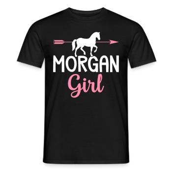 Morgan Mädchen Morgan Pferd Mädchen Pferde Liebhab - Männer T-Shirt - Schwarz - Vorne - AI Model Male 178 light (178cm)