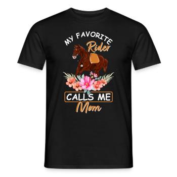 Rider Riding Riding Riding Rider m’appelle maman - T-shirt homme - noir - Devant - AI Model Male 178 light (178cm)