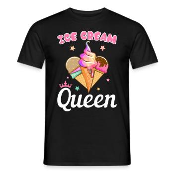 Ice Cream Queen Ice Cream Girl Cornet de crème glacée - T-shirt homme - noir - Devant - AI Model Male 178 light (178cm)