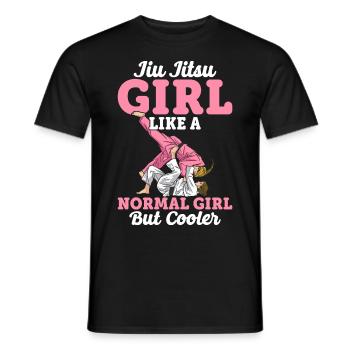Jiu Jitsu Girl Like Normal Girl But Cooler BJJ Mar - Männer T-Shirt - Schwarz - Vorne - AI Model Male 178 light (178cm)