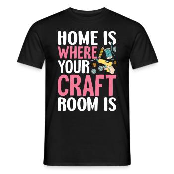 Artisanat Scrapbooking Scrapbooker Maison Où Salle d’artisanat - T-shirt homme - noir - Devant - AI Model Male 178 light (178cm)