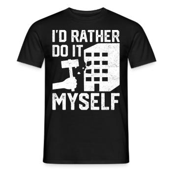 Drôle de journée de démolition de maison Je préfère Sel - T-shirt homme - noir - Devant - AI Model Male 178 light (178cm)