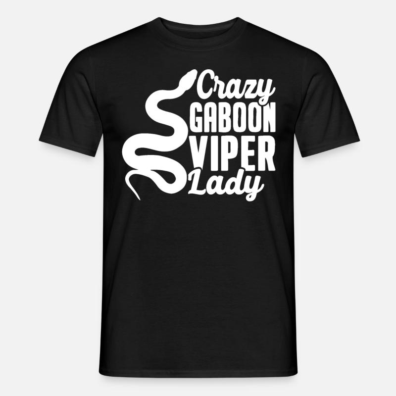 Crazy Gabon Viper Lazy Snake - Men's T-Shirt - black