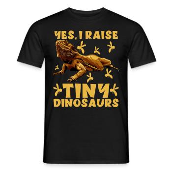 Funny Bearded Dragon Beardie - Men's T-Shirt - black - Front - AI Model Male 178 light (178cm)