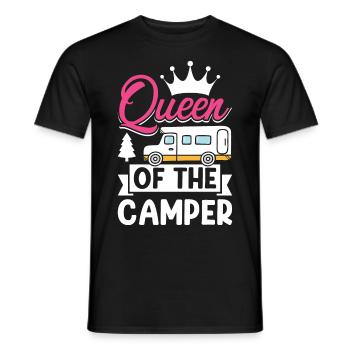 Camper Mom Funny Camping Queen of the Camper - Men's T-Shirt - black - Front - AI Model Male 178 light (178cm)