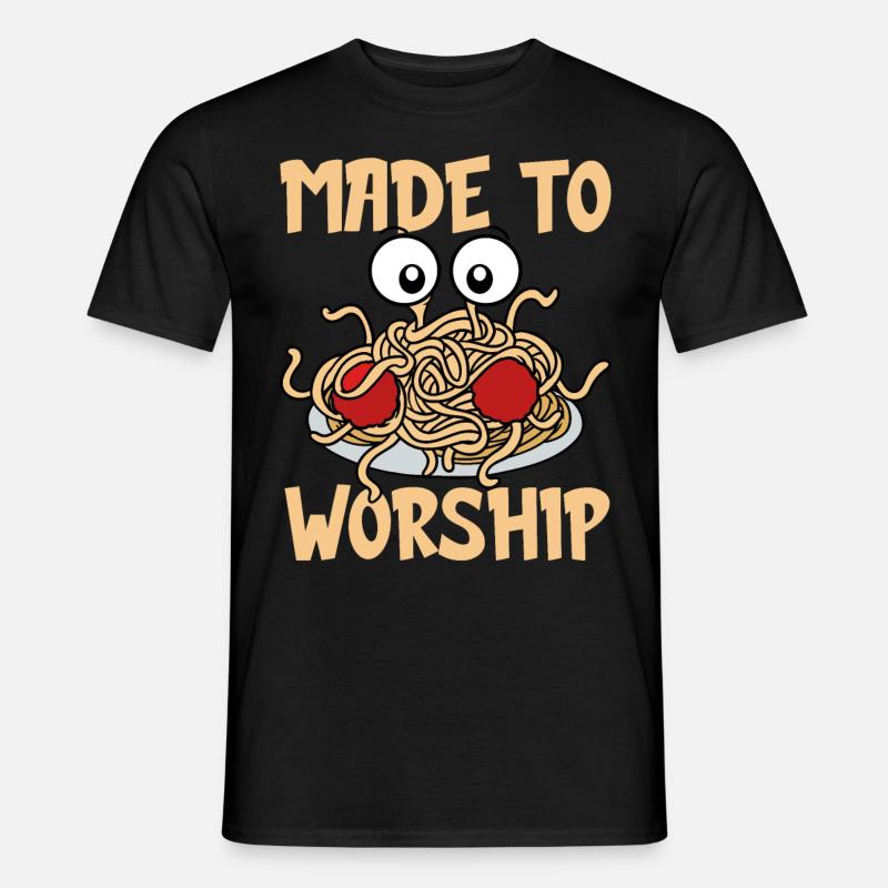 Fliegendes Spaghettimonster FSM - Männer T-Shirt - Schwarz