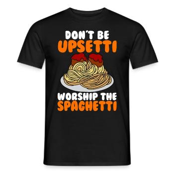 Flying Spaghetti Monster FSM - Men's T-Shirt - black - Front - AI Model Male 178 light (178cm)