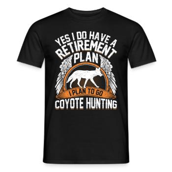Coyote Hunter Yote - Men's T-Shirt - black - Front - AI Model Male 178 light (178cm)