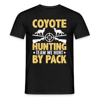Coyote Hunter Yote - Men's T-Shirt - black - Front - AI Model Male 178 light (178cm)
