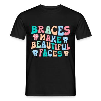 Zahnspange Kieferorthopäde - Männer T-Shirt - Schwarz - Vorne - AI Model Male 178 light (178cm)