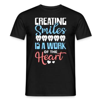 Zahnspange Kieferorthopäde - Männer T-Shirt - Schwarz - Vorne - AI Model Male 178 light (178cm)